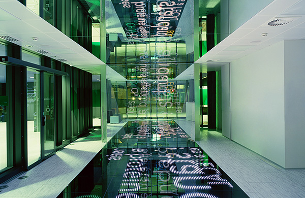 Led floor in the university, Switzerland